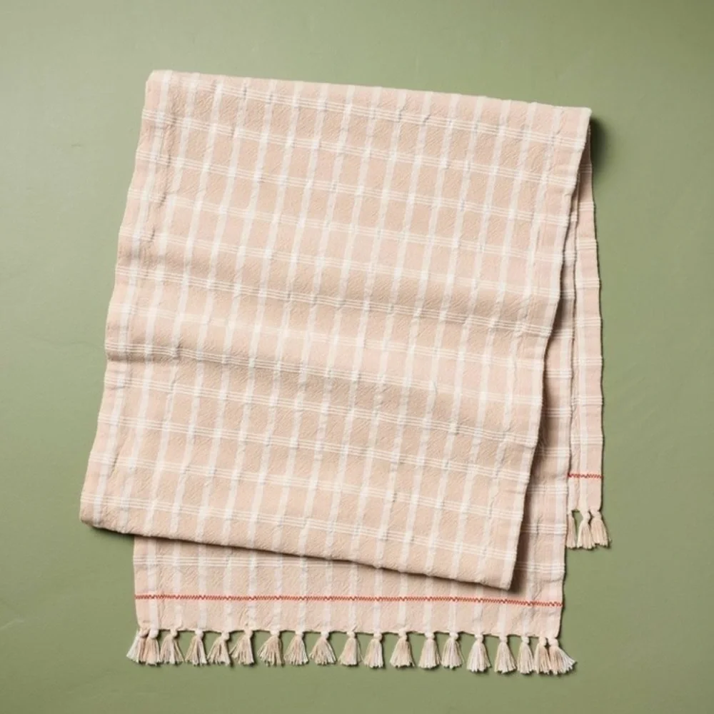 Tri-Stripe Plaid Woven Table Runner from Hearth & Hand™ with Magnolia NWOT